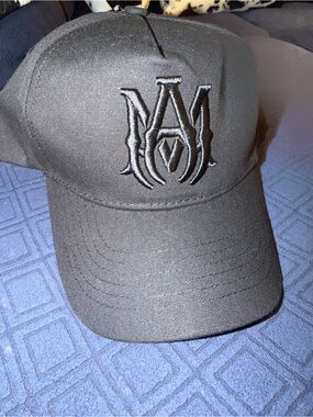 AMIRI Black Embroidered Logo Baseball Cap